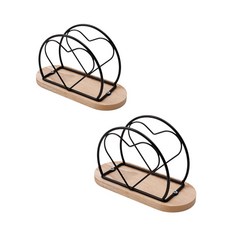 이노브홈 테이블냅킨 꽂이 냅킨디스펜서 냅킨홀더, 2개, 블랙