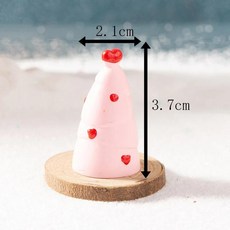 미니어처 인공 크리스마스 트리 랜드스케이프 미니 장식 파티 새해 홈용, 1개, 12. Pink peach heart
