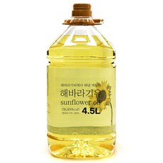 해바라기유 해바라기씨유100% 식용유 업소용 대용량, 4.5L, 1개