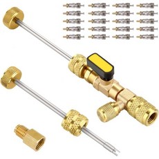 밸브 코어 제거 설치 도구 HVAC R32 R410A용 듀얼 사이즈 1 4 5 16 플레어 에어컨 수리를 스템 전문가 적합 2018719