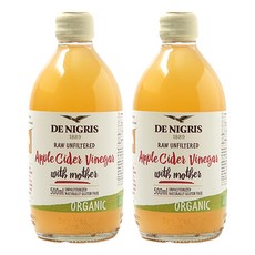 드니그리스 유기농 애사비 사과식초 500ml x2개 탄산수증정, 2개