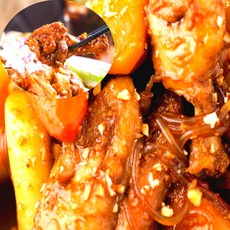 국내산 원육 닭날개찜 윙 매콤 조림 밑키트, 1개, 1kg