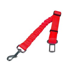 반려동물 차량 벨트 조절 탄성 반사 목줄 당김 방지 여행용 견인 로프, 1개, 2. Red