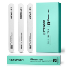 슈테인더 국내생산 네일버퍼 세트(네일파일3P+샤이너1P), 민트 + 화이트, 1세트