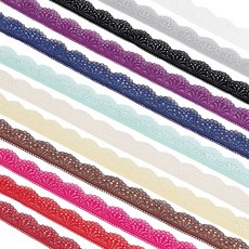 스판덱스 나일론 기퓌레 신축성 레이스 트림 스트레치 장식 DIY 스포츠웨어 언더웨어 수영복 액세서리, 1개, 믹스 컬러 349