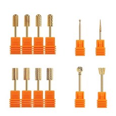 네일 드릴 비트 세트 텅스텐 14종 구성 전문가 비트, (골드)XDJ-14, 1개