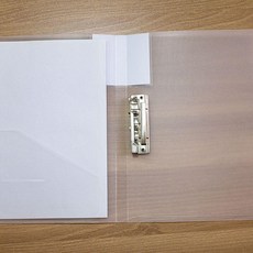 透明文件夾 辦公學生資料冊 磨砂防水, 1個, 單夾+透明插袋,2個裝    多買, N/A