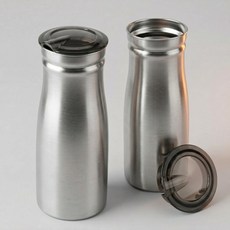 업소용 스텐 물병 식당 카페 냉장고 물피쳐 워터포트, 2개, 1L, 실버