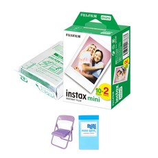 FUJIFILM 富士 instax 拍立得mini空白底片 30張+迷你相本+手機支架 顏色隨機出貨, 單品, 1組