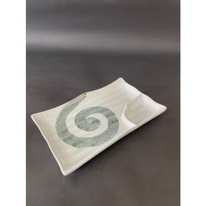 東昇瓷器餐具 白漩8.5吋雙格燒物盤, 1個