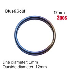 티타늄 합금 야외 블루 액세서리 도구 소형 10 32MM, [05] Blue-Gold-12mm 2pcs, 1개