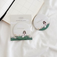 春天系列耶穌插畫隨身鏡/文創/基督/受洗禮/耶穌/教會/福音文創/禮品/幸福小組