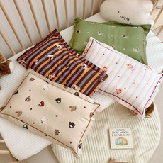 全棉兒童枕套 30x50 純棉卡通嬰幼兒寶寶午睡枕芯內膽套, 草 莓 狗,30*50cm 一 只 枕 套