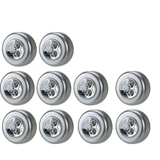 LED 기숙사 침대 옆 조명 자동차 등 사용 AAA 배터리 비상 실내 장식 자기, 실버 10.7cm3w 따뜻한빛, 1개