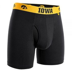 2UNDR NCAA 팀 컬러 남성용 스윙 시프트 박서 Uiowa 블랙 Medium