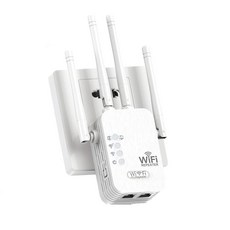 WiFi Extender 최대 8500평방피트 가정용 신호 부스터 및 45개 장치 범위 무선 중계기 이더넷 포트가 있는 장거리 1탭 Alexa 호환