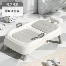 優選 孕婦洗頭兒童洗頭髮躺椅寶寶洗頭牀成人家用可摺疊大號洗頭凳 副廠商品, 帕馬爾灰 兒童成人老人都可用 ,常規硬墊款, 1個