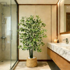 에이치엠데코 인조 무늬 벤자민 고무나무 조화 용수나무 인테리어 대형 조화나무, 1개, 1.8미터