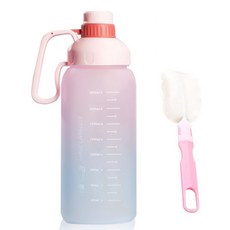 CKB 그라데이션 빨대 물병 2L, 핑크, 3개
