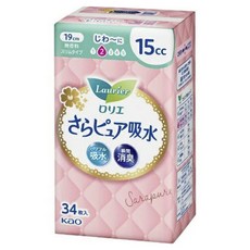 Kao 花王 Laurier 蕾麗兒 Sarra Pure 吸收護墊型成人衛生棉 纖薄型 15ml, 1個, 34入