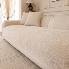 솔리드 컬러 소파 커버 사계절용 의자 패드 고양이 스크래치 방지 시트 쿠션 세탁기 사용