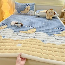얇은토퍼 미끄럼 방지 겨울 가을 시트 싱글, 1cm, 문 큐트 토이