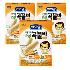 일동후디스 아이얌 구워만든 미니 순곡물바, 당근 곡물바, 40g, 12개