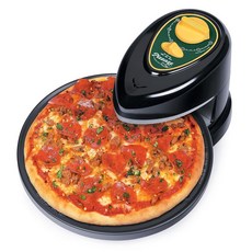 Presto 03434 Pizzaz Plus 회전 오븐 - 30.5cm(12인치) 조리대 피자 오븐 논스틱 트레이 상단 및 하단 가열 요소 간편한 세척 그린/골드
