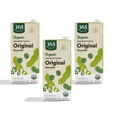 365 홀푸드마켓 무가당 두유 946ml, 3개