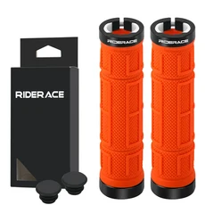 고무 MTB 자전거 그립 편안한 충격 방지 커프 미끄럼 부드러운 오토바이 핸들바 커버 로드 바이크, Orange, 1개