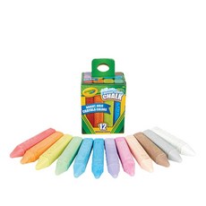 크레욜라 워셔블 수성 야외용 분필 12색 방학필수 놀이템, 1개, 야외용분필 12색 4개
