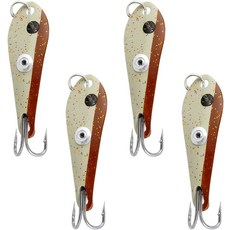 스모 스푼 - 스킵잭 화이트 베이스 스트라이프 및 기타 미끼 낚시용 1 58, 1 5/8", 2-Prong/ Smelt