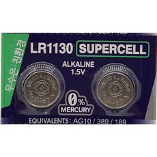 알카라인 버튼셀 무수은 건전지 LR1130 (낱개2P), 2개입, 1개