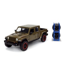 Jada Toys Just Trucks 1:24 2020 지프 글래디에이터 다이캐스트 자동차 탠 타이어 랙 포함 어린이 및 성인용 장난감 (32711), 브라운, 1개