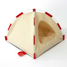 [NINKIN] 牛津布寵物帳篷，保暖防風，柔軟舒適，狗狗貓咪窩附墊, 1個, 米加綠,S （40*40cm）