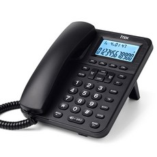 아이텍 유선전화기 IK-670/블랙 사무실 매장 가정용 스탠드형 전화기 발신자 무음 음량조절