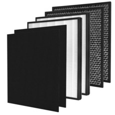 FCFMY InvisiClean Claro IC-4524 공기 청정기 청정기와 호환되는 IC-4524 교체 필터 2팩 트루 헤파 2개 활성탄 필터 2개 나일론 프리 필터, FCFMY InvisiClean Claro IC-452