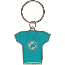 Aminco NFL New York Jets Home/Away 양면 저지 키체인 122457, 마이애미 돌핀스