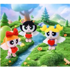 飛天小女警娃娃玩偶，卡通毛絨玩具，可愛造型擺件，兒童禮物首選, 天使款一套, 1個