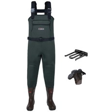 HISEA 네오프렌 낚시 가슴 방수 부츠 남성용 부츠 클리트 HISEA Neoprene Fishing Chest Waders for Men with Boots Cleated Boo