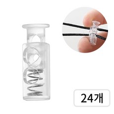 YGG 끈조절 스토퍼 미니, 24개, 투명