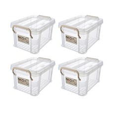 코멕스 국내생산 네오박스 리빙박스, 4개, 베이지