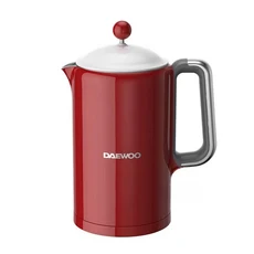 대우 전기 주전자 EK01-M 1.5L 스테인리스 스틸 물 끓이기 대용량 티포트 고품질 주방, 01 영국, 01 Touch screen-Red