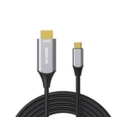 MOKiN USB C to HDMI 케이블 [4K@30Hz 6피트] 사무실용 타입 USB C to HDMI 케이블 (나일론 브레이드) 타입 C to Hdmi 코드 아이패드, USB C - HDMI 케이블