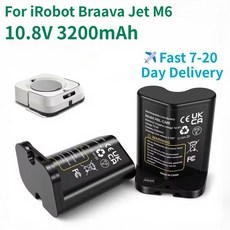 쿠쿠스토어 아이로봇 브라바 제트 M 10.8V 3200mAh 리튬 이온 배터리 팩 ABL C 충전식 궁극의 물, 04 2000mAh