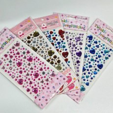 [1+1] 실속 고급 크리스탈 큐빅 데코 스티커 5color 생활 감성 선물 추천, (5)핑크