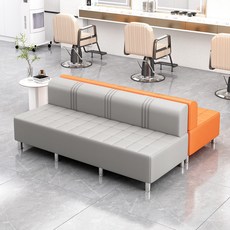 부동산 4인용쇼파 응접실 사무실용 대기실 레자 쇼파 인용쇼파, 2_프리미엄그레이길이1m