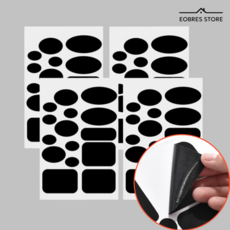 어스리빙 패딩구멍 우산 텐트 보수패치 구멍수선, 블랙, 4개