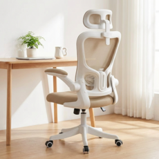 밍이샵 사무용 컴퓨터 의자 학생 공부방 의자 메쉬 책상 의자 재택근무 인체공학 의자, 카키