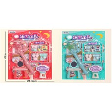 佳佳玩具 冰雪凡兒 夢幻魔法棒音樂發光仙女棒 飾品套裝, 顏色隨機出貨, 1個